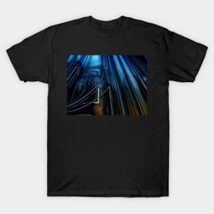 Fractals...162a... Blue. T-Shirt